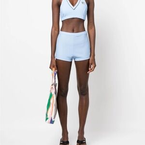 Sporty&Rich x Lacoste Light Blue Women's Athletic Shorts